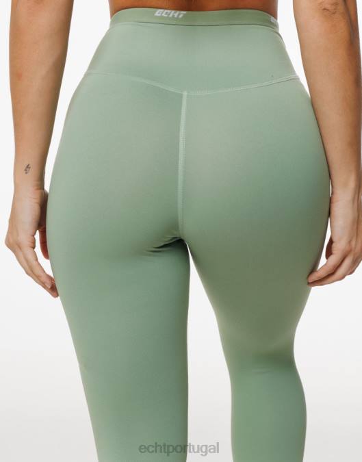 ECHT leggings de energia manjericão verde roupas mulheres P22N473