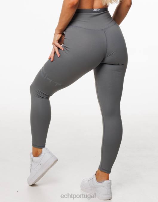 ECHT leggings de energia papoula cinza roupas mulheres P22N429