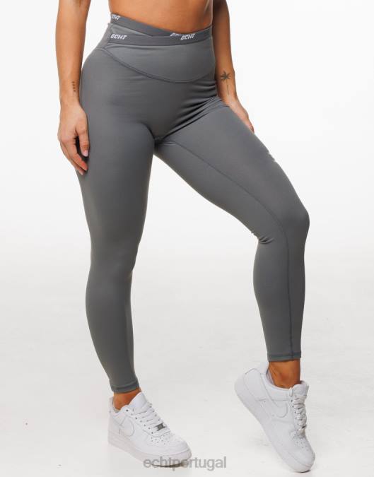 ECHT leggings de energia papoula cinza roupas mulheres P22N429