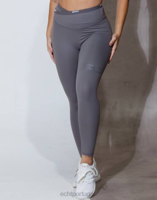 ECHT leggings de energia papoula cinza roupas mulheres P22N429