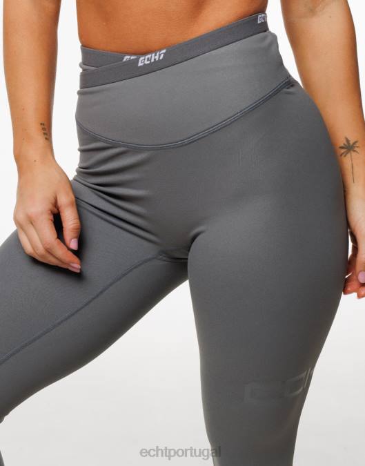 ECHT leggings de energia papoula cinza roupas mulheres P22N429