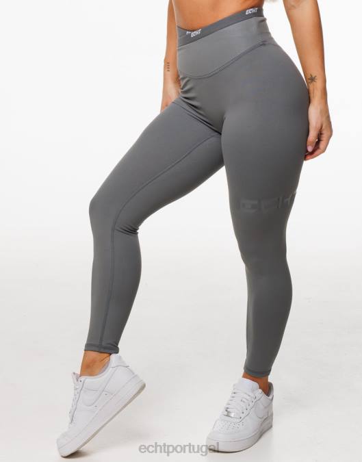 ECHT leggings de energia papoula cinza roupas mulheres P22N429