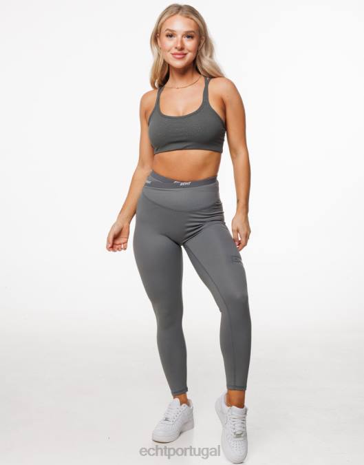 ECHT leggings de energia papoula cinza roupas mulheres P22N429