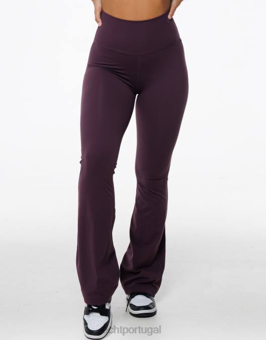 ECHT leggings flare ameixa roupas mulheres P22N52