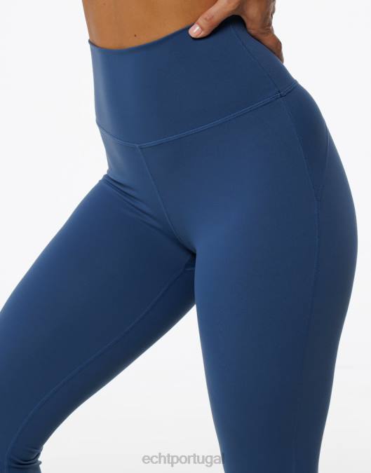 ECHT leggings flare azul denim roupas mulheres P22N92