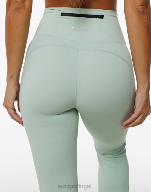 ECHT leggings flare camafeu verde roupas mulheres P22N138