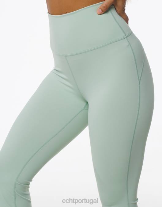 ECHT leggings flare camafeu verde roupas mulheres P22N138