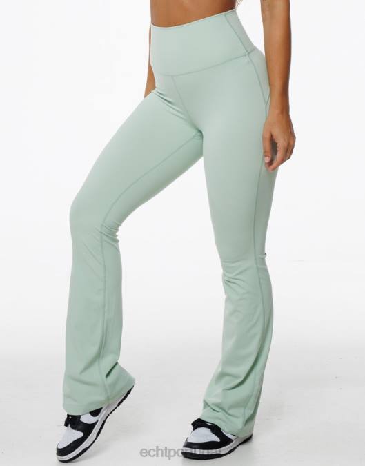 ECHT leggings flare camafeu verde roupas mulheres P22N138