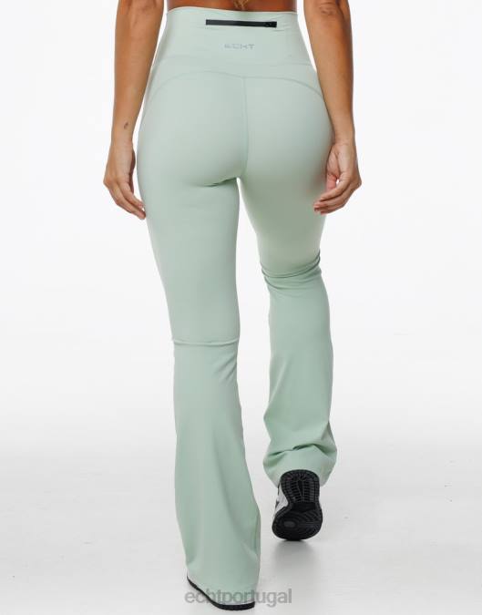 ECHT leggings flare camafeu verde roupas mulheres P22N138