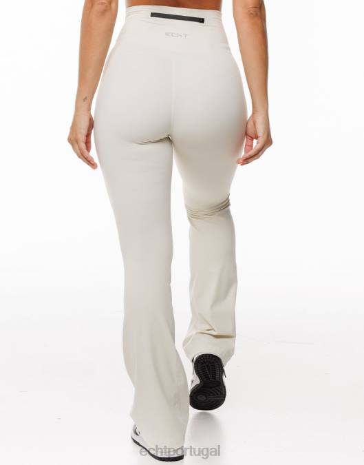 ECHT leggings flare creme roupas mulheres P22N276