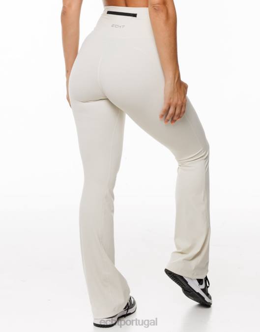 ECHT leggings flare creme roupas mulheres P22N276