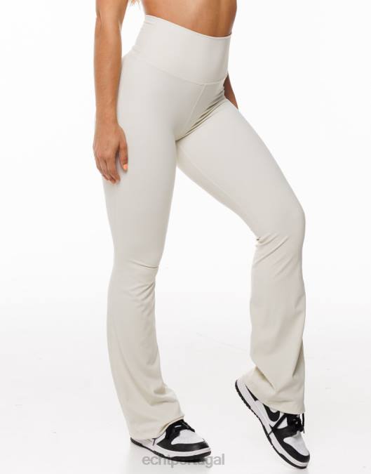 ECHT leggings flare creme roupas mulheres P22N276