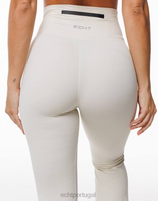 ECHT leggings flare creme roupas mulheres P22N276