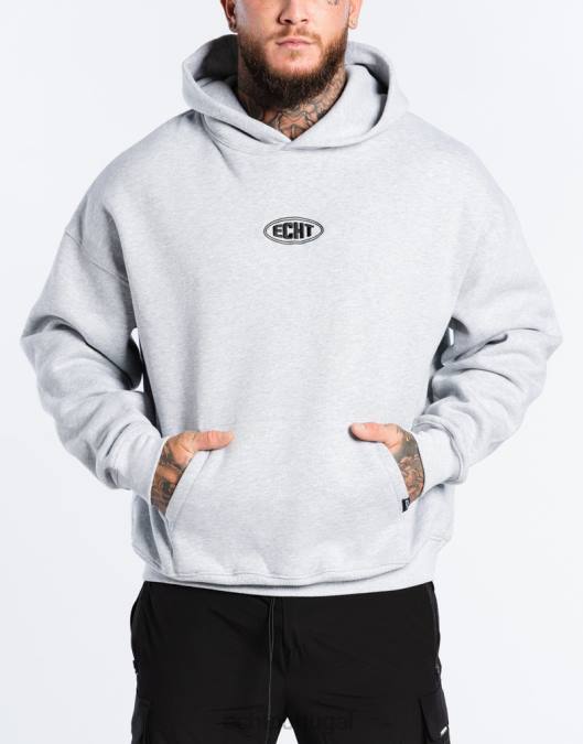 ECHT moletom clássico urze cinza roupas homens P22N134