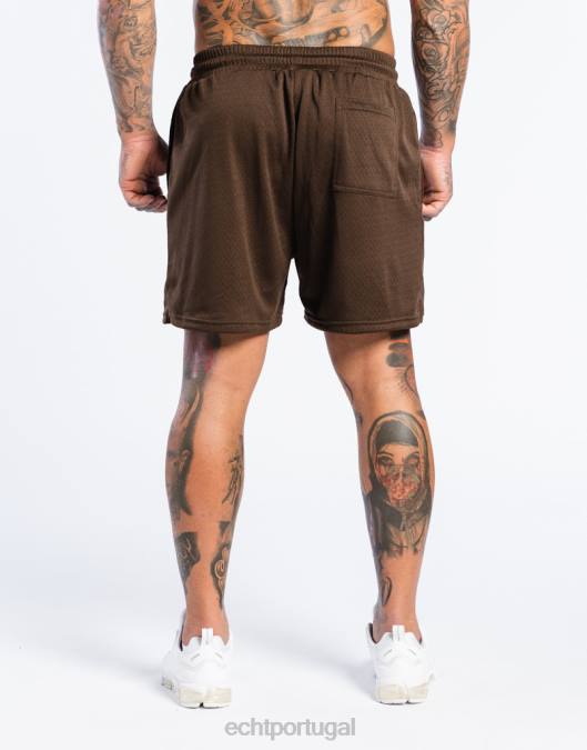 ECHT shorts clássicos chocolate bolsa homens P22N565