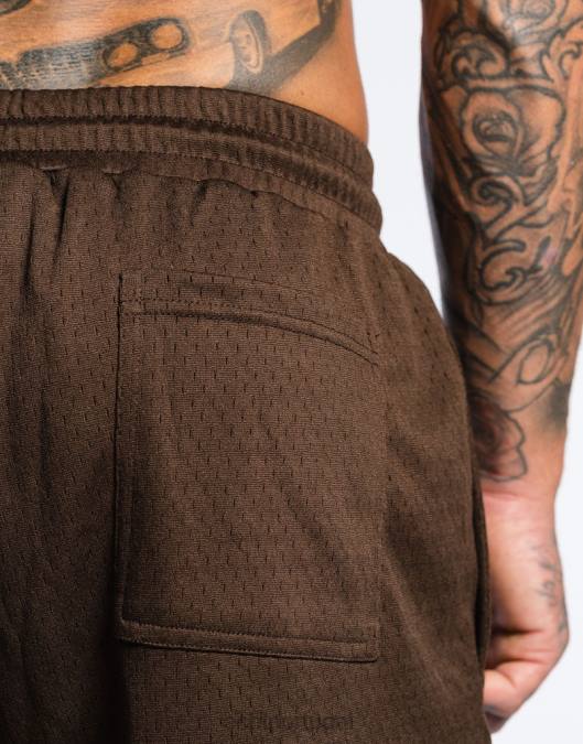 ECHT shorts clássicos chocolate bolsa homens P22N565