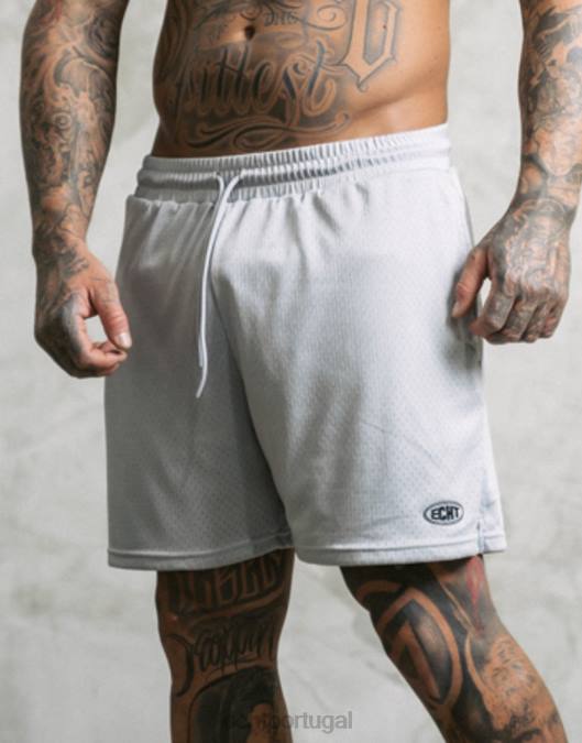 ECHT shorts clássicos cinza bolsa homens P22N566