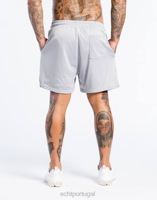 ECHT shorts clássicos cinza bolsa homens P22N566