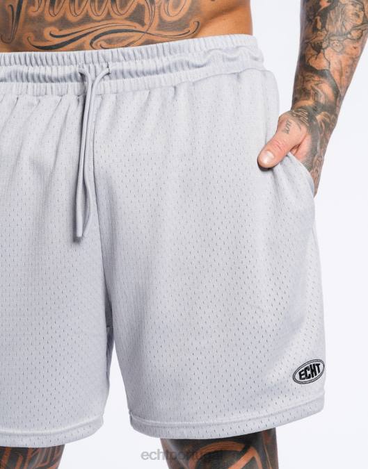 ECHT shorts clássicos cinza bolsa homens P22N566