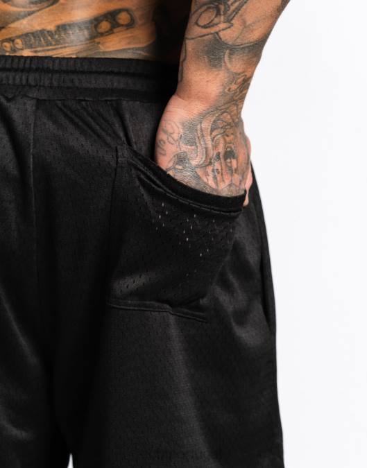 ECHT shorts clássicos preto bolsa homens P22N564