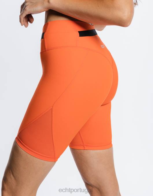 ECHT shorts cruzados laranja ensolarado roupas mulheres P22N487