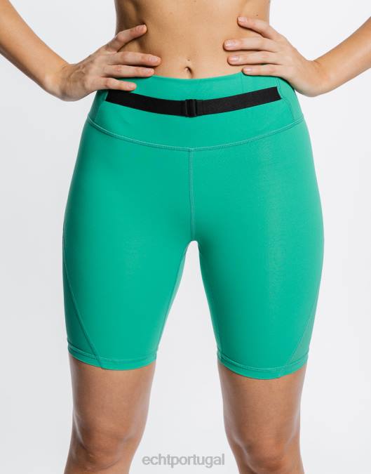 ECHT shorts cruzados verde esmeralda roupas mulheres P22N486