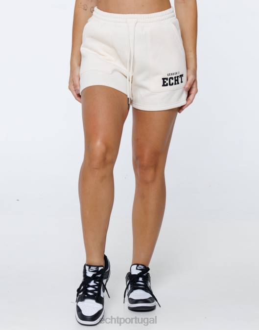 ECHT shorts da segunda temporada creme branco roupas mulheres P22N414