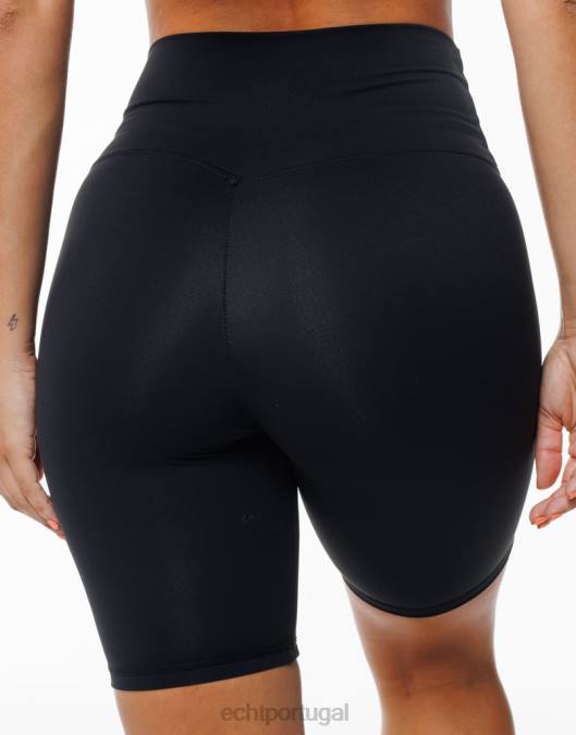 ECHT shorts de bicicleta de morango preto roupas mulheres P22N151