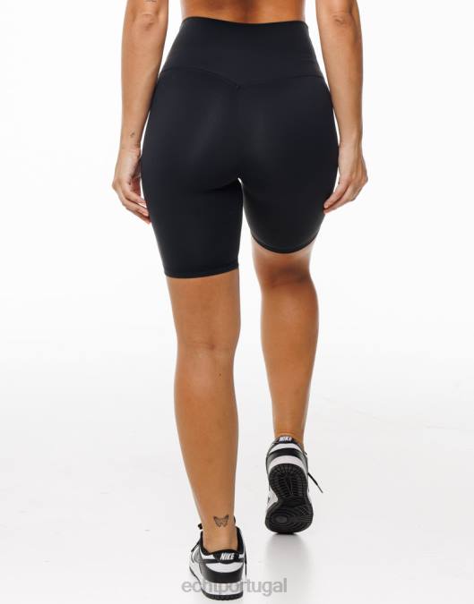 ECHT shorts de bicicleta de morango preto roupas mulheres P22N151