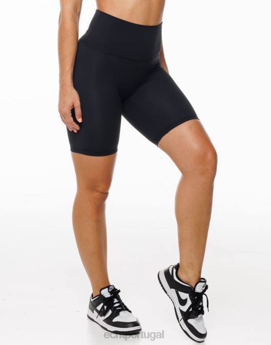 ECHT shorts de bicicleta de morango preto roupas mulheres P22N151