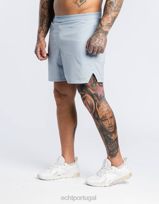 ECHT shorts de carbono azul empoeirado bolsa homens P22N595