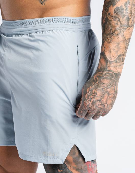 ECHT shorts de carbono azul empoeirado bolsa homens P22N595