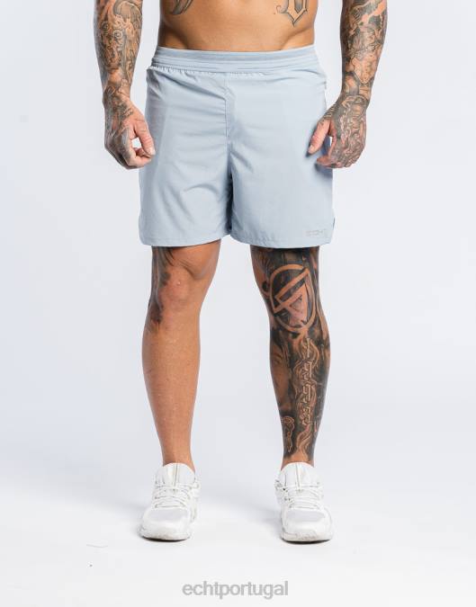 ECHT shorts de carbono azul empoeirado bolsa homens P22N595