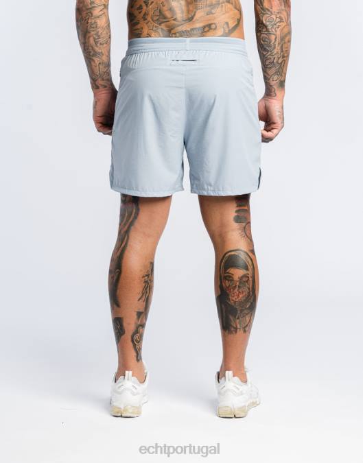 ECHT shorts de carbono azul empoeirado bolsa homens P22N595