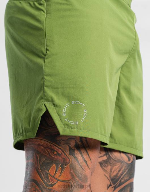 ECHT shorts de carbono verde oliva bolsa homens P22N596