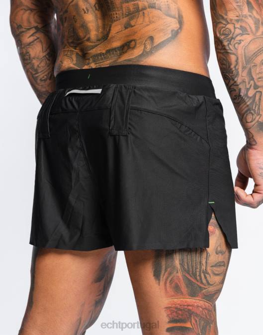 ECHT shorts de corrida preto bolsa homens P22N552