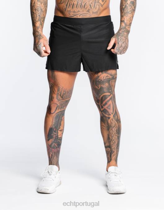 ECHT shorts de corrida preto bolsa homens P22N552