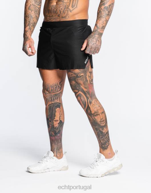 ECHT shorts de corrida preto bolsa homens P22N552