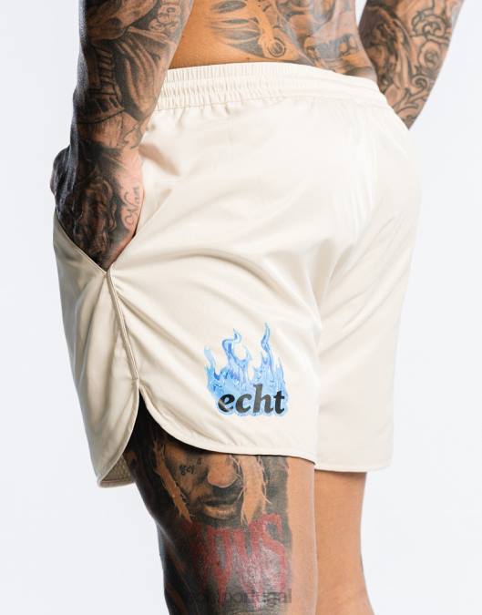 ECHT shorts de fogo creme branco bolsa homens P22N575