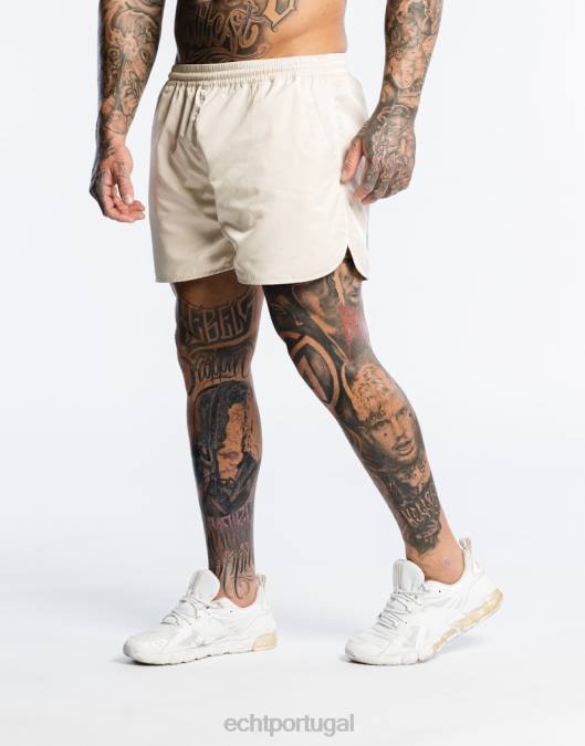 ECHT shorts de fogo creme branco bolsa homens P22N575