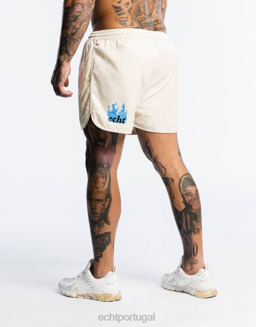 ECHT shorts de fogo creme branco bolsa homens P22N575