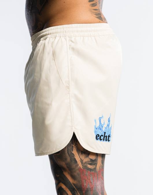 ECHT shorts de fogo creme branco bolsa homens P22N575