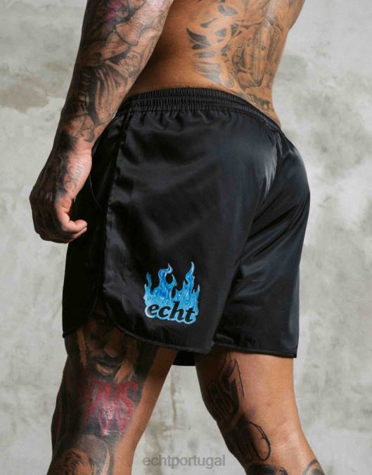 ECHT shorts de fogo preto bolsa homens P22N574