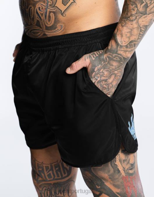 ECHT shorts de fogo preto bolsa homens P22N574