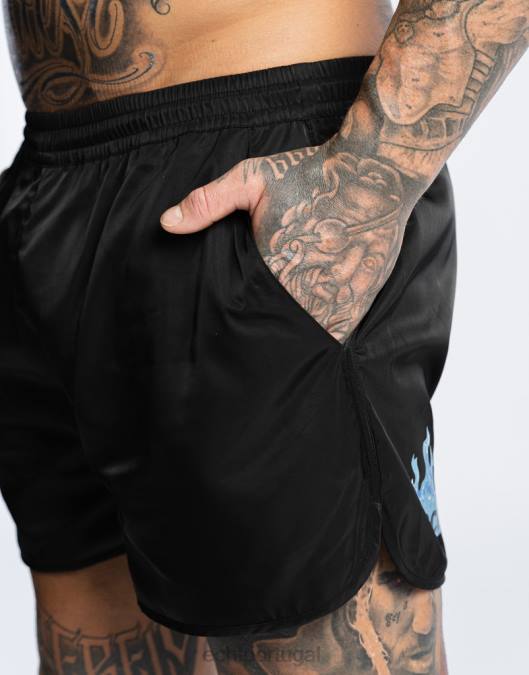 ECHT shorts de fogo preto bolsa homens P22N574