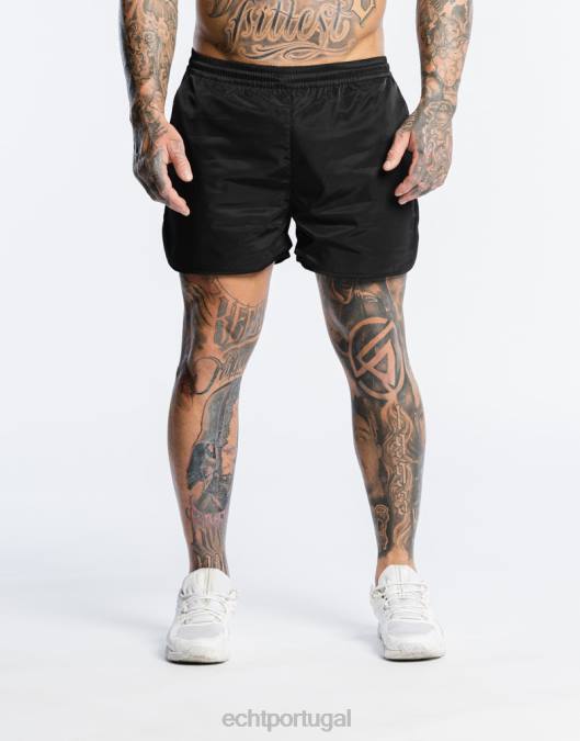 ECHT shorts de fogo preto bolsa homens P22N574