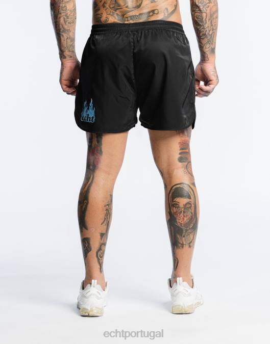 ECHT shorts de fogo preto bolsa homens P22N574