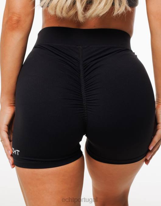 ECHT shorts de forma preto roupas mulheres P22N363