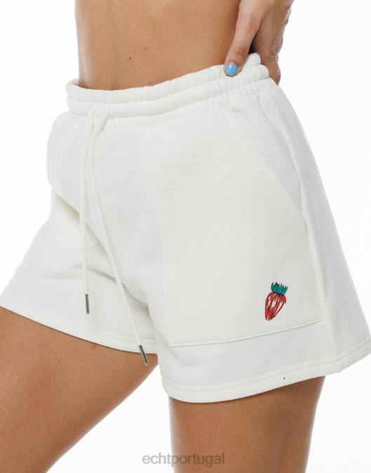 ECHT shorts de morango branco roupas mulheres P22N172