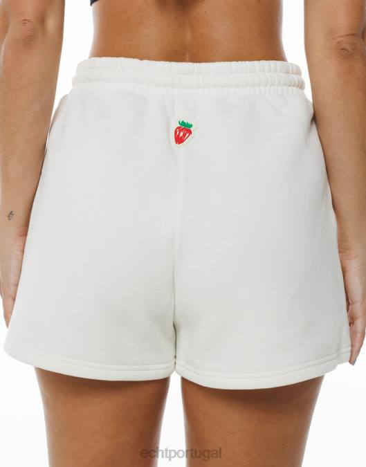 ECHT shorts de morango branco roupas mulheres P22N172